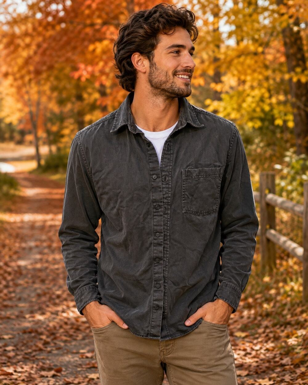 C22 Arizona Jeans Mens Long Sleeve Shirt Galaxy Gray S